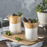 ecooe Dupla falú üveg kávésbögre szett, 2x240ml, fogantyúval 5