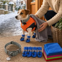 Zimski paket za pse: martingala ogrlica + vodootporni kaputić + 4 cipelice + ručnik od mikrovlakana 1