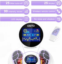 Creliver 300H Vérkeringés Stimulátor - EMS és TENS Lábmasszírozó Neuropátia és Fájdalomcsillapítás, Izomterápia, LCD Kijelző, 25 Mód, Távvez 15