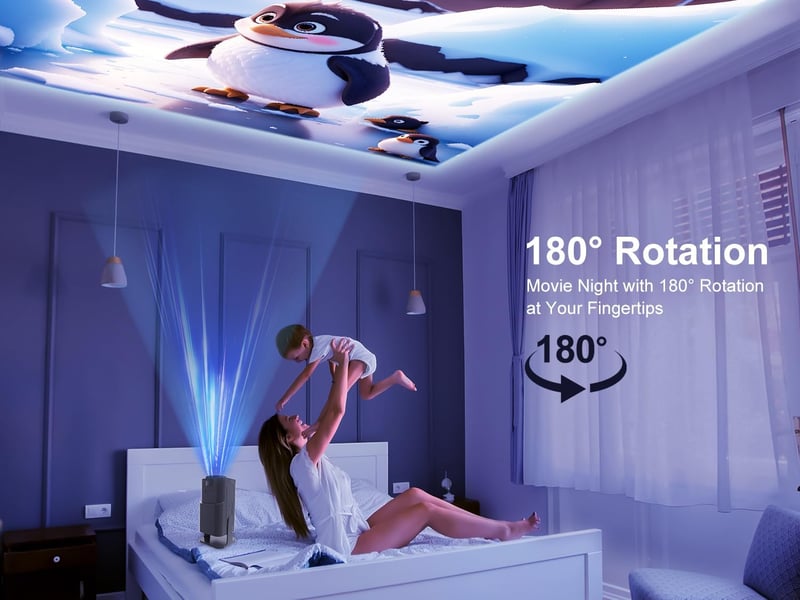 XGIMI 4K WiFi mini projektor, Android 11, 10000 lumen, 150" képernyő, forgatható