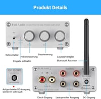 Fosi Audio BT20A-S 200W Bluetooth HiFi Erősítő Basszus és Magas Szabályzóval 2