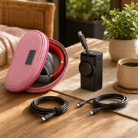 Hudobný nabíjací set: puzdro na slúchadlá + 10 000 mAh powerbanka + 2x USB-C kábel 1