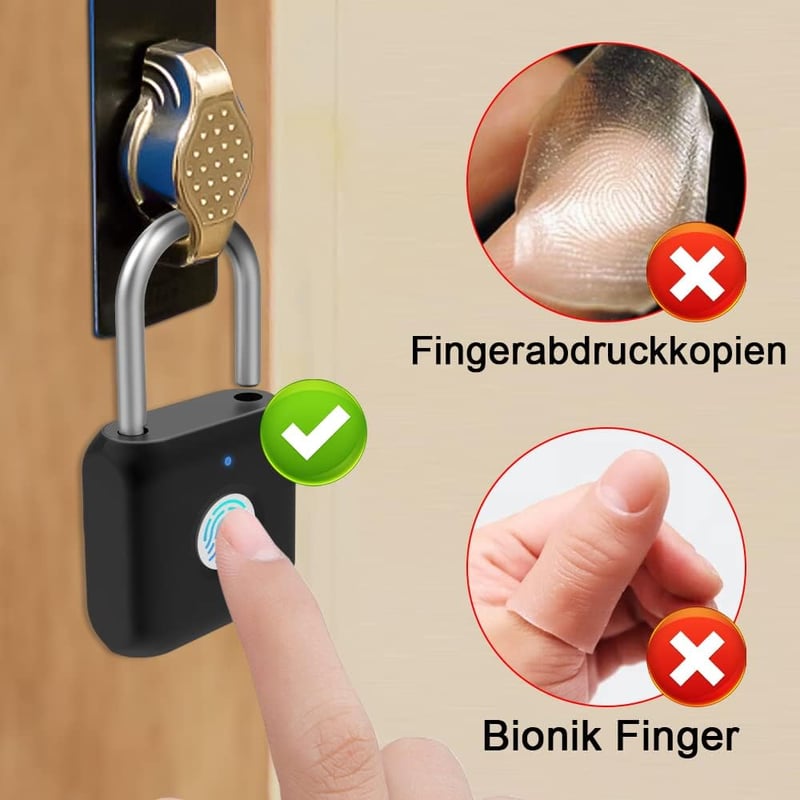 eLinkSmart Bluetooth Ujjlenyomatos Lakat 1000 Felhasználónak - Okos Zár Táskához, Szekrényhez