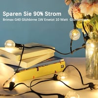 BRIMAX E12 LED G40 Izzó - 25db Meleg Fehér Kültéri Gömb Lámpa 2200K 5