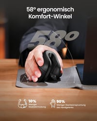 ProtoArc EM11 NL Ergonomikus Függőleges Egér - Mini Vezeték Nélküli Újratölthető 3 Eszközös Csatlakozással Számítógéphez, iPadhez, Machez

A - black 6