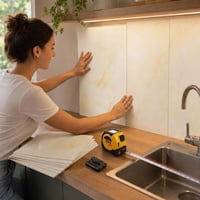 Balík na renováciu mramorovej kuchyne: 10x nálepka na obklad + laserový meter 1