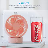 SmartDevil USB Asztali Ventilátor - Kompakt, Hordozható Mini Ventilátor 20° Fokozatmentes Sebesség Szabályozással, Csendes Működés, Irodába, 7