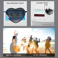 RUNHUIS Arany Szív Alakú Napszemüveg - Polarizált, UV400, Unisex Fesztivál Szemüveg 4