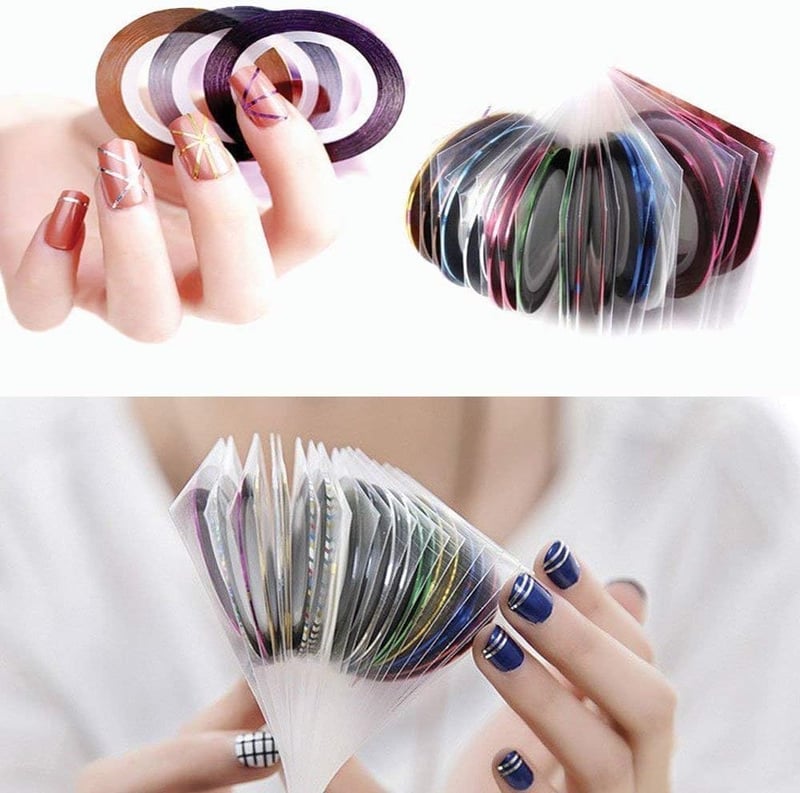 Színes körömdíszítő csíkok - HomeMall nail art szalagok