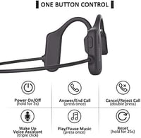 DaMohony Bluetooth 5.0 Csontvezető Fülhallgató Mikrofonnal - Nyitott Fülű, 6D Hangzás, Sportoláshoz 3