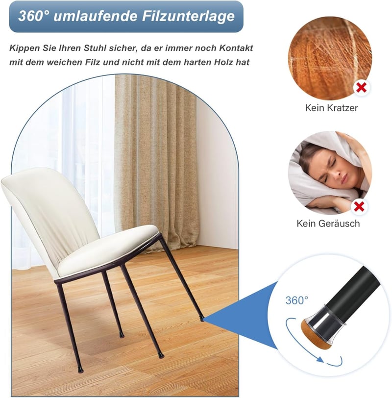 YOZON 20db Kerek Szilikon Szék Lábvédő Csúszásgátló Fa és Laminált Padlóhoz