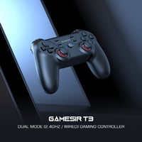 GameSir T3 Vezetékes és Vezeték Nélküli Kontroller Windows 7/10+ és Android TV Box Rendszerekhez, Turbo Funkcióval, Beépített Akkumulátorral 8