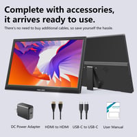 Pisichen 17,3" Hordozható Monitor 1600x900 HD Felbontással - USB-C HDMI Csatlakozás PC, Laptop, Switch, Xbox Kompatibilis Külső Kijelző Beép 7