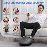 Breo elektromos lábmasszírozó gép melegítéssel, shiatsu és légkompresszió, 46-os méretig 6