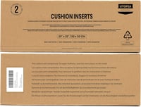 Utopia Bedding 2 db-os fehér párna belső, 50x50 cm-es töltelék díszpárnához 8