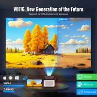 Alwtniet HY450 Android Okos Projektor 1080P Natív Felbontás 700 ANSI Lumen Ultra Rövid Vetítési Távolság WiFi6 Automatikus Képigazítás 2+32G 5