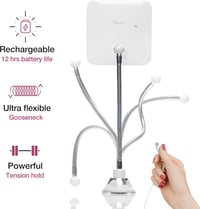 Fancii 10x nagyítós, LED-es, hajlítható kozmetikai tükör - 3 színhőmérséklet, USB töltés 5