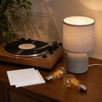 Set pre milovníkov vinylu: 2x silikónová podložka + lampa + 2x LED žiarovka E27 1