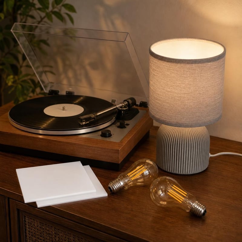 Set pre milovníkov vinylu: 2x silikónová podložka + lampa + 2x LED žiarovka E27