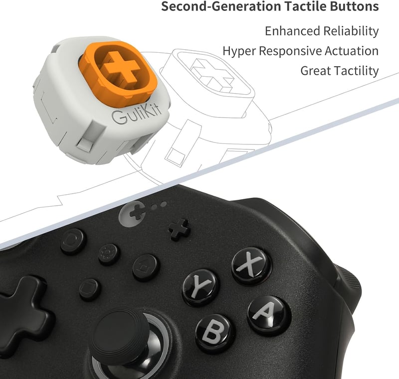GuliKit KK3 Pro Vezeték Nélküli Kontroller Nintendo Switch/OLED/PC/Steam Deck Eszközökhöz - Hall Joystick, 1000Hz Válaszidő, Maglev Rezgés,