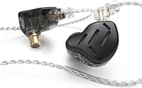 KZ Zax HiFi fülhallgató - 1DD+7BA hibrid, cink ötvözet, leválasztható kábel, fekete 1