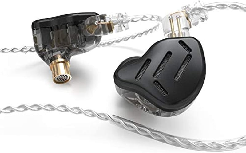 KZ Zax HiFi fülhallgató - 1DD+7BA hibrid, cink ötvözet, leválasztható kábel, fekete