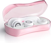TOUCHBeauty rózsaszín elektromos arctisztító kefe szett, 3 fejjel, utazótokkal 9