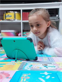 CWOWDEFU 8 Colos Rózsaszín Gyerektablet 32GB WiFi Android Szülői Felügyelettel 5