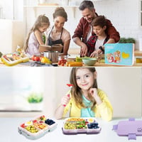 Homtibrm 6 rekeszes lila bento ebéddoboz 920 ml - gyerekeknek és felnőtteknek 7