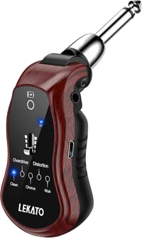 LEKATO Gitár Fejhallgató Erősítő - Bluetooth-os Zsebméretű Gitárerősítő 5 Beépített Effekttel, Újratölthető, Elektromos és Akusztikus 1