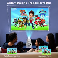 Eroshoo Mini Projektor 1080P Natív Felbontással - 4K Támogatás, 210° Forgatható, Android 11, WiFi 6, Bluetooth 5.2, Hordozható Házimozi Proj 4