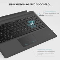 MoKo Bluetooth Billentyűzet Microsoft Surface Pro 7/6/5/4/3 Tablethez - 7 Színű LED Háttérvilágítás, Beépített Touchpad, Újratölthető Akkumu 8