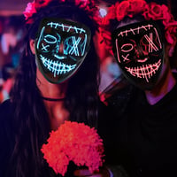 LED-es Halloween Purge maszk, 3 világítási móddal 5