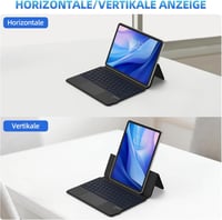 GOKOCO Mágneses Billentyűzet Tok iPad Air M2 11" és Pro 11" Készülékekhez, RGB Háttérvilágítással, Multi-Touch Trackpaddel, QWERTZ Kiosztáss 3