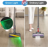SpeHiate LED Padlófej Dyson V12 Detect Slim és V10 Digital Slim Porszívókhoz - Cserélhető Puha Görgős Kefe Kemény Padlóhoz, Láthatatlan Por  4