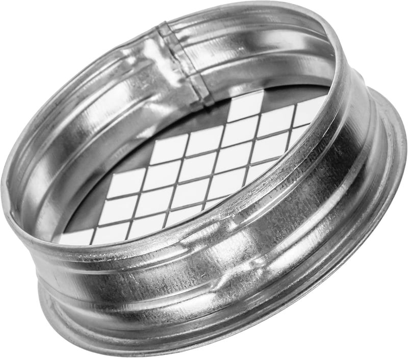 Vent Systems 100 mm Kerek Horganyzott Acél Szellőzőcső Fedél Alumínium Hálóval - Csővég Sapka Szárítóhoz, Fűtéshez, Légkondicionálóhoz - Kül