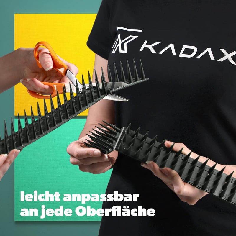 KADAX 3 soros műanyag madárriasztó tüskék, antracit, 51 cm, erkélyre, tetőre
