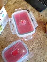 Beeptrum Sklopivi silikonski set posuda za hranu s poklopcem, 4 komada (350ml, 500ml, 800ml, 1200ml), za mikrovalnu pećnicu i zamrzivač 3