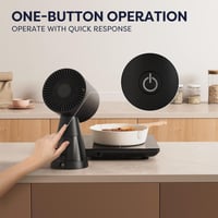 CIARRA CBPHB01 Hordozható Mini Páraelszívó - 2 Sebességes Asztali Légtisztító LED Világítással, Kempinghez, Lakóautóhoz, Grillezéshez 4
