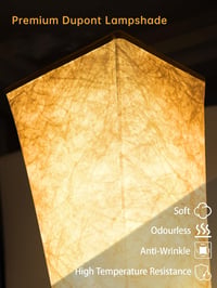 Amdelne RGB Állólámpa - Tyvek Anyagú Okos Lámpa Távirányítóval és App Vezérléssel, Zenére Szinkronizálható, Színváltós, Időzíthető, 18W, 180 2