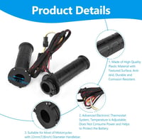 Oxford Fűthető Motorkerékpár Markolat, 22mm, Elektromos, ATV-hez is 4