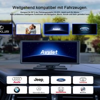 Avylet Vezeték Nélküli CarPlay 9,26" Érintőképernyővel - Android Auto, GPS Navigáció, Tolatókamera, Bluetooth, FM - Univerzális Autós Kijelz 8