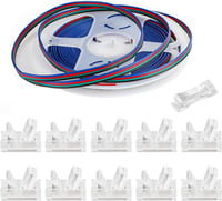 BZONE 4 tűs LED szalagcsatlakozó készlet, 10 db, 5050 RGB szalagokhoz 1