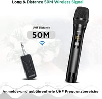 Bietrun UHF Fém Vezeték Nélküli Mikrofon 50m Hatótávval, Karaoke és Rendezvény Hangosításhoz 2