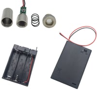 CTRICALVER 520 nm Zöld Lézer Vonal Modul 3-5V Fémházas Dióda Meghajtóval, 15 cm Kábellel, Sorkapcsokkal és Elemtartóval DIY Projektekhez - 520nm 3-5V Grün Laserlinie, 520 Nm 3-5 V Green Laser Line 4