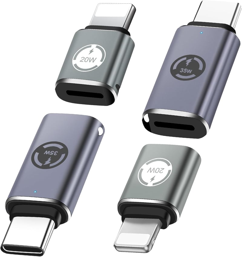 iPhone 15 gyorstöltő adapter szett: 35W Lightning-USB C + 20W USB C-Lightning, CarPlay támogatással