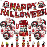 Jioenyue Halloween Parti Dekor Szett - Lufik, Zászlók és Füzér 1