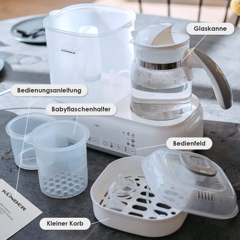 Multifunkciós Babyono 3az1-ben Cumisüveg Melegítő, Sterilizáló és Szárító - 1.2L