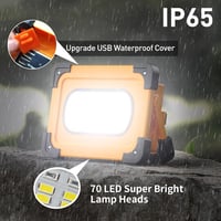 Stone Banks 80W Napelemes LED Munkalámpa 4 Üzemmóddal - 11000 mAh USB Akkumulátor, IP65 Vízálló, Mágneses, 5000 Lumen - Autószereléshez, Kem 5