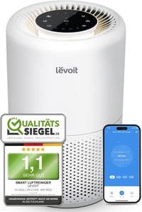 LEVOIT Core 200S-P Légtisztító, HEPA Szűrős, Allergia, Penész, Por, Pollen Ellen, 35m² Területre, Alvó Mód, Éjszakai Fény, WiFi, Applikációs 1